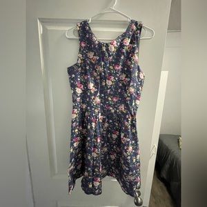 Say What? Blue Floral Dress - Large